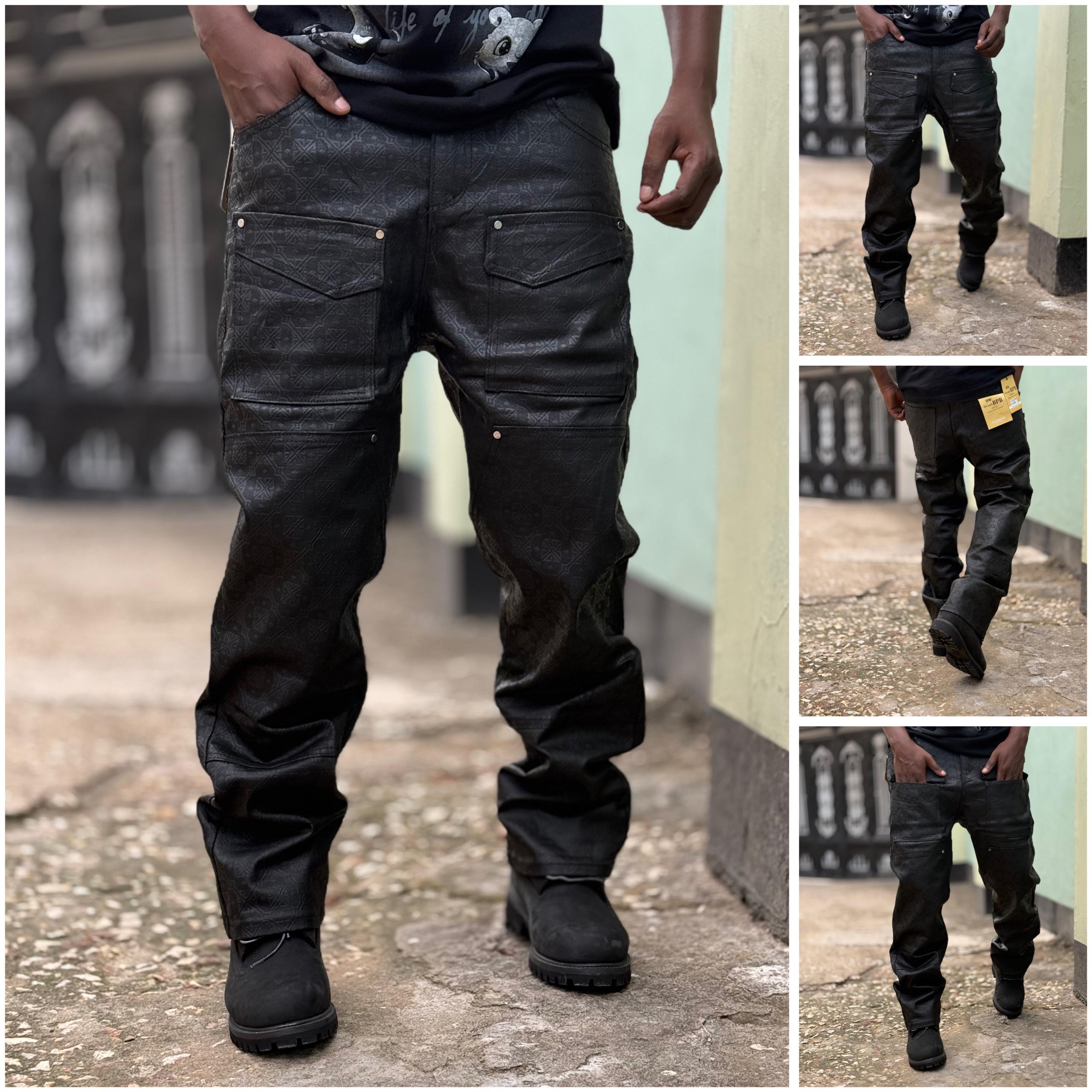 87879717-b3dd-4702-93d3-55cb4db7a00d LEATHER JEANS - Image 2